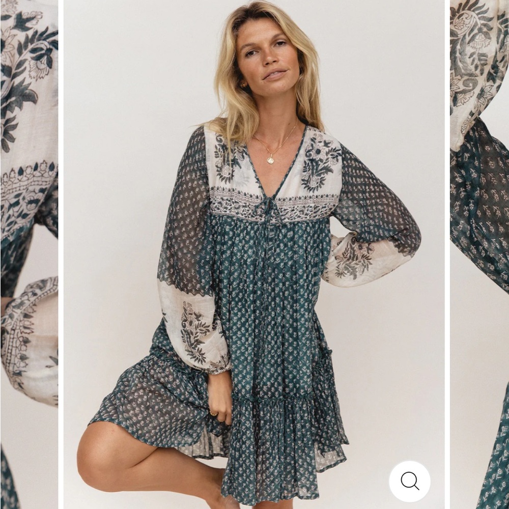 Daughters of India Rooh Dress in Pine